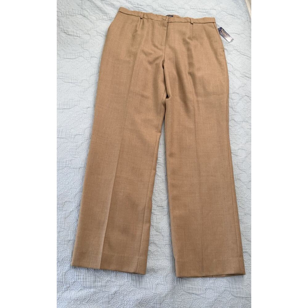 Pendleton Womens‎ Plus Sz 16 Tan Brown Wool Straight Leg Dress Pants NWT VTG 90s